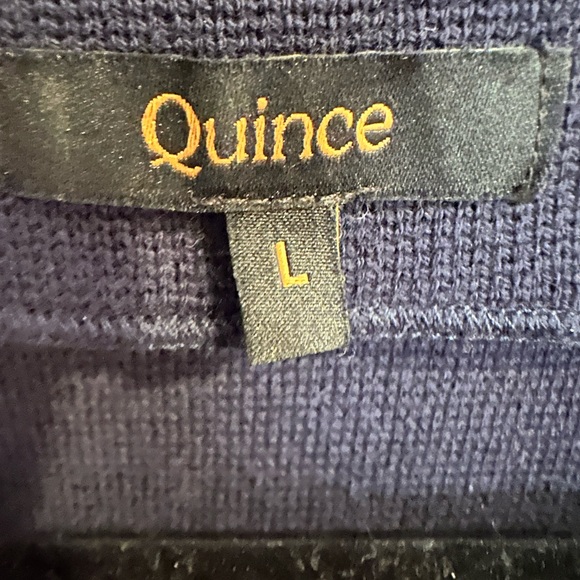 Quince 100 % Organic Cotton Knit navy Blazer - Picture 5 of 7